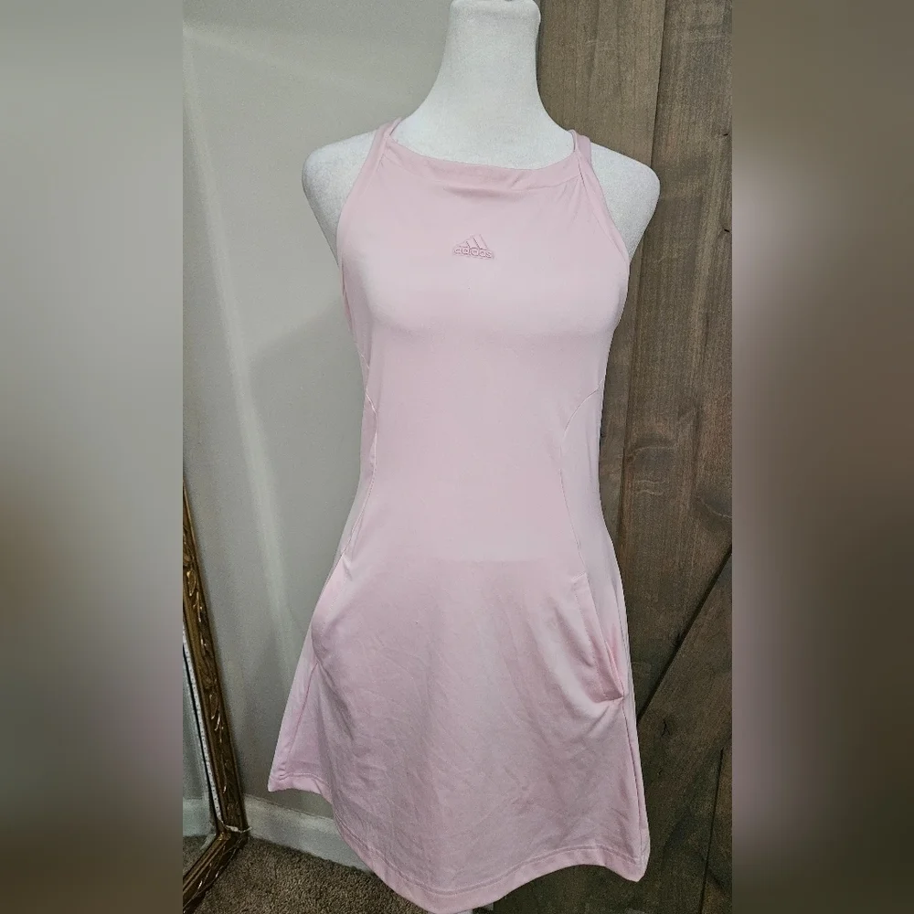 Adidas City Break Baby Pink Athletic Dress Tennis Golf Activewear Small - Picture 2 of 14